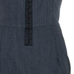 Pre Owned D&G Grey Peter Pan Collar Dress M