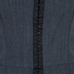 Pre Owned D&G Grey Peter Pan Collar Dress M