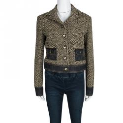 D&G Multicolor Tweed and Denim Blazer M