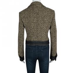D&G Multicolor Tweed and Denim Blazer M