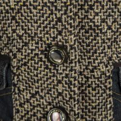 D&G Multicolor Tweed and Denim Blazer M
