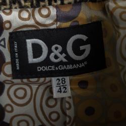 D&G Multicolor Tweed and Denim Blazer M