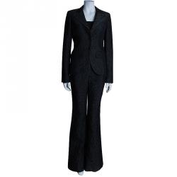 Pre Owned D&G Charcoal Grey Pantsuit M