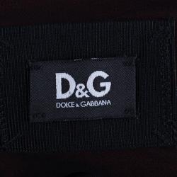 D and G Red Black Lace Fitted Dress M