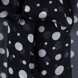 Pre Owned D&G Black Polka Dot Neck-Tie Top M