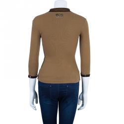 Pre Owned D&G Brown Knit Top S