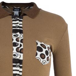 Pre Owned D&G Brown Knit Top S