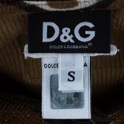 Pre Owned D&G Brown Knit Top S