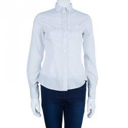 Pre Owned D&G Cotton Striped Button Down Shirt S