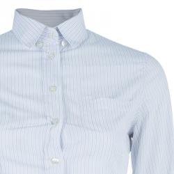 Pre Owned D&G Cotton Striped Button Down Shirt S