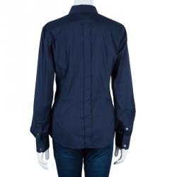 Pre Owned D&G Navy Cotton Button Down Shirt M