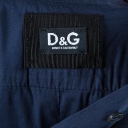 Pre Owned D&G Navy Cotton Button Down Shirt M