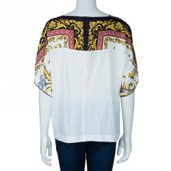 D&G Scarf Print Silk Top L