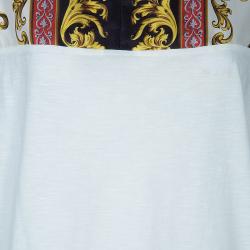 D&G Scarf Print Silk Top L