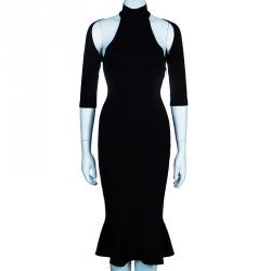 Pre Owned D&G Black Halter Neck Cut-out Detail Dress S