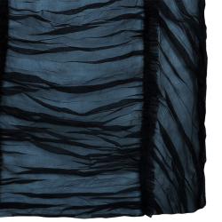 Pre Owned D&G Black Gathered Silk Detail Shift Dress M