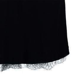 D and G Black Cotton and Lace Dress S