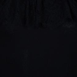 D and G Black Cotton and Lace Dress S