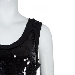 D&G Black Sequin Top L