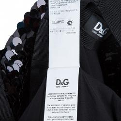 D&G Black Sequin Top L