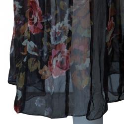 Pre Owned D and G Floral Silk Chiffon Maxi Dress M