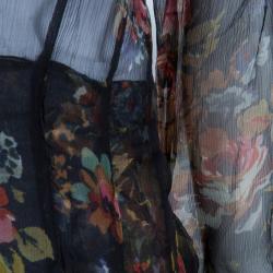 Pre Owned D and G Floral Silk Chiffon Maxi Dress M