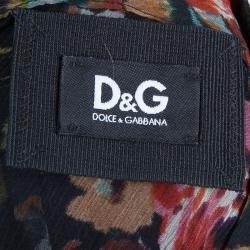 Pre Owned D and G Floral Silk Chiffon Maxi Dress M