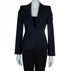 D&G Navy Blue Pinstriped Wool Blazer S