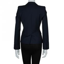 D&G Navy Blue Pinstriped Wool Blazer S