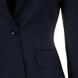 D&G Navy Blue Pinstriped Wool Blazer S