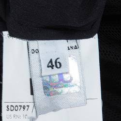 Pre Owned D&G Black Tulle Gathered Dress L