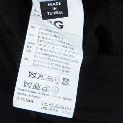 Pre Owned D&G Black Tulle Gathered Dress L