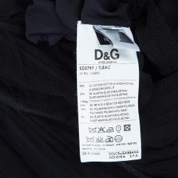 Pre Owned D&G Black Tulle Gathered Dress L