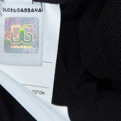 Pre Owned D&G Black Tulle Gathered Dress L