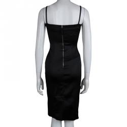 مملوكة مسبقًا D & G Black Satin Sleeveless Dress S
