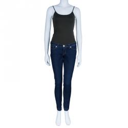 Pre Owned D and G Blue Skinny Zip Hem Denim Pants M