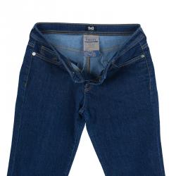 Pre Owned D and G Blue Skinny Zip Hem Denim Pants M