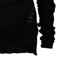 Pre Owned D&G Black Side Hook Detail Long Sleeve Top M