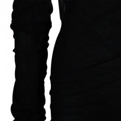 Pre Owned D&G Black Side Hook Detail Long Sleeve Top M