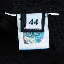 Pre Owned D&G Black Side Hook Detail Long Sleeve Top M