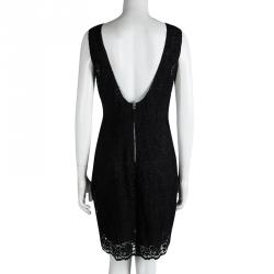 Pre Owned D&G Black Lace Scoop Back Detail Sleeveless  Dress L