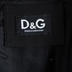 Pre Owned D&G Black Lace Scoop Back Detail Sleeveless  Dress L