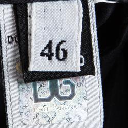 Pre Owned D&G Black Lace Scoop Back Detail Sleeveless  Dress L