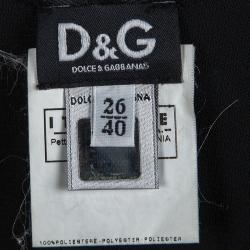 D&G Black Lace Detail Long Sleeve Top S
