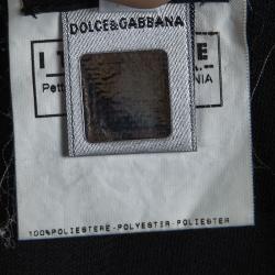 D&G Black Lace Detail Long Sleeve Top S
