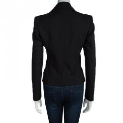 Pre Owned D&G Black Button Detail Notched Collar Blazer S