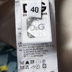 Pre Owned D and G Multicolor Floral Printed Silk Sleeveless Dress S