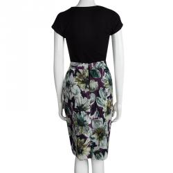 D&G Multicolor Floral Printed Silk Skirt M