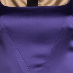 D&G Purple Satin Bodycon Sleeveless Dress M