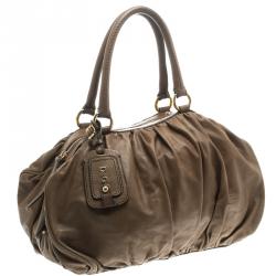 Pre Owned D&G Brown Leather Regina Satchel 